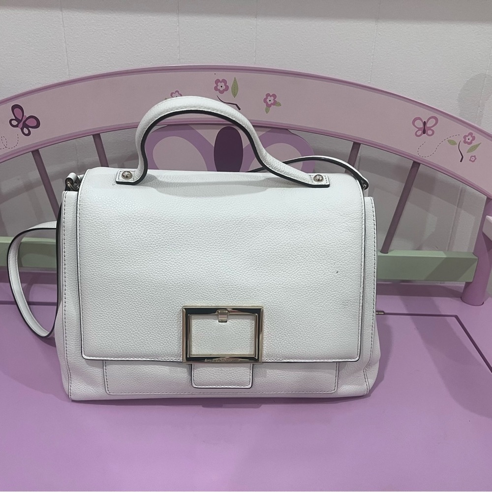 Kate spade white leather satchel